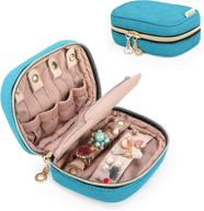 👜 teal teamoy mini jewelry travel case: small organizer bag for earrings, necklaces, rings, and more логотип