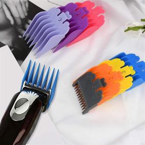 img 1 attached to 💇 Professional 10 Pcs Hair Clipper Combs Guides: Colorful Clipper Attachments, 1/16” to 1” Range, Compatible with Most Wahl Clippers!