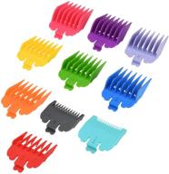 💇 professional 10 pcs hair clipper combs guides: colorful clipper attachments, 1/16” to 1” range, compatible with most wahl clippers! logo