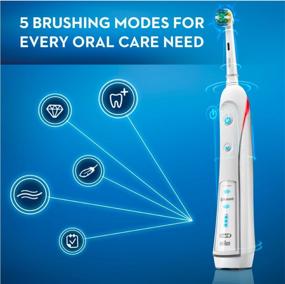 img 2 attached to 🦷 White Edition Oral-B Pro 5000 Smartseries Power Rechargeable Electric Toothbrush with Bluetooth Connectivity