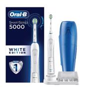 🦷 white edition oral-b pro 5000 smartseries power rechargeable electric toothbrush with bluetooth connectivity logo