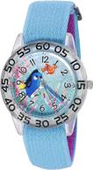 🐠 disney girl's 'finding dory' quartz plastic and nylon watch - blue color, model: w003016 logo