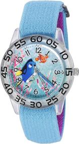 img 4 attached to 🐠 Disney Girl's 'Finding Dory' Quartz Plastic and Nylon Watch - Blue Color, Model: W003016