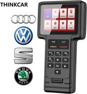 🔍 оптимизированный thinkscan vag obd2 сканер: инструмент для полносистемного сканирования vw/audi/skoda/seat, профессиональный считыватель кодов с сервисами сброса масла/epb/sas/ets/dpf, пожизненное бесплатное обновление. логотип