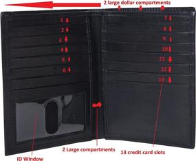 img 2 attached to 🧶 Leather Bifold Wallet for Hipsters with Enhanced Blocking Technology