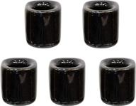 🕯️ black ceramic chime candle holder set - clarity & muse, 5 pcs logo