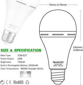 img 1 attached to 🌀 Emergency Hurricane Daylight Rechargeable Equivalent