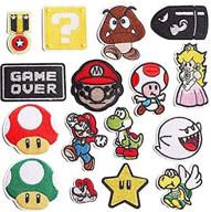 👕 iron on patches for clothing, set of 16 decorative embroidered cartoon anime patches for kids jackets, shirts, and backpacks logo