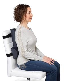 img 3 attached to Enhanced Ergonomic Back Support Cushion with OPTP Thoracic Lumbar Design - Alleviates Upper/Lower Back Pain, Promotes Good Sitting Posture - Ideal for Desk Chairs, Car Seats, and Airplanes