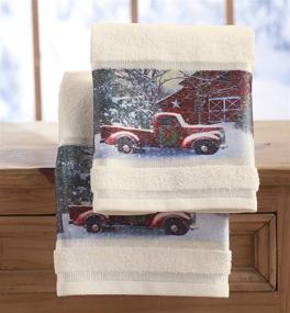 img 1 attached to Lakeside Collection Christmas Towels Decorative