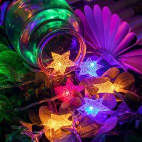 img 2 attached to 🌟 AWQ 100 LED 49 FT Star String Lights: Vibrant Multicolor Indoor/Outdoor Fairy Twinkle Lights with 8 Modes – Ideal for Wedding, Birthday, Christmas & Garden Decor