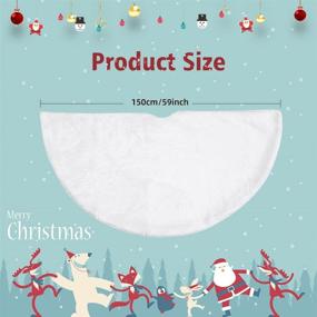 img 2 attached to Sccody Christmas Tree Skirts: 60-Inch White Faux Fur for Festive Merry Christmas Party Decorations