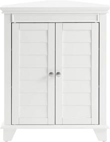 img 3 attached to 🏺 Chic and Functional: Crosley Furniture Lydia Corner Cabinet in White