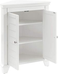 img 2 attached to 🏺 Chic and Functional: Crosley Furniture Lydia Corner Cabinet in White