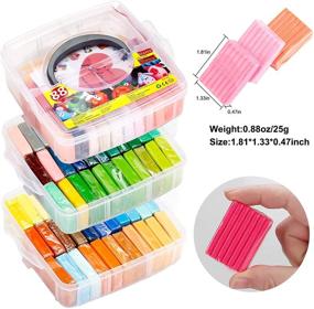 img 1 attached to 🎨 ESANDA Polymer Clay Kit: 88 Colors DIY Modeling Clay with Sculpting Tools and Accessories - Kids Oven Bake Clay for Creative Projects