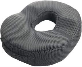 img 1 attached to 🪑 ObboMed SU-2610 Tailbone Hemorrhoid Pillow Cushion - Memory Foam, Oval Donut Cutout for Pelvic Pressure, Prostate, Pregnancy, Perineal, Coccyx, Sciatica, Post Natal, Orthopedic Surgery - 16”x 13”/40x33cm