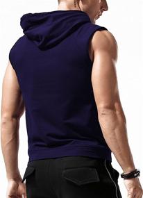 img 2 attached to 🏋️ Aixdir Men's Sleeveless Hoodie: Workout Tank Top with Hood and Pocket - Ideal for Gym and Muscle Training