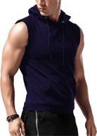 🏋️ aixdir men's sleeveless hoodie: workout tank top with hood and pocket - ideal for gym and muscle training логотип