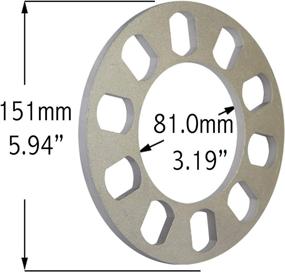 img 3 attached to 🔘 Универсальные дистанционные колесные подшипники: толщина 8 мм для множества резьбовых шаблонов - 5x100 мм, 5x105 мм, 5x108 мм, 5x110 мм, 5x112 мм, 5x114,30 мм, 5x115 мм, 5x120,65 мм, 5x120 мм