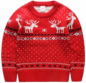 img 4 attached to 🎄 Stylish BESTERY Christmas Ugly Sweater Pullover Outfit for Kids - Perfect Gift for Christmas Party and Photoshoots!