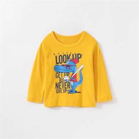 img 3 attached to 👕 BIBNice Shirts: Stylish Dinosaur-themed Boys' Clothing for Toddlers