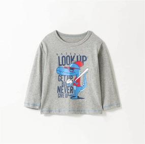 img 2 attached to 👕 BIBNice Shirts: Stylish Dinosaur-themed Boys' Clothing for Toddlers