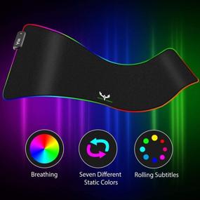 img 2 attached to Blade Hawks RGB Gaming Mouse Pad: Extra Large Extended Soft LED Mouse Pad for Ultimate Precision and Performance