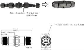 img 1 attached to 💧 Ultimate Waterproof Electrical Connector Ø0.2-0.31: Unbeatable Performance and Protection
