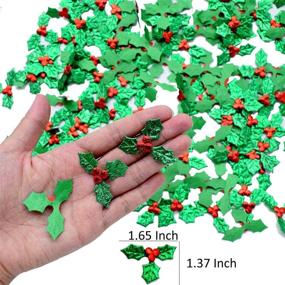 img 2 attached to Christmas Leaves Confetti Holiday Decorations