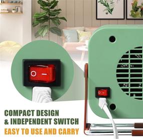 img 2 attached to 🔥 Homeleader Ceramic Space Heater: Portable Electric Mini Heater with Adjustable Thermostat for Office, Desktop, Room, and Home Use
