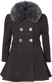 img 4 attached to 🧥 Warm and Stylish: Cremson Girls’ Princess Winter Dress Pea Coat Jacket with Faux Fur Collar