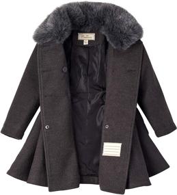 img 1 attached to 🧥 Warm and Stylish: Cremson Girls’ Princess Winter Dress Pea Coat Jacket with Faux Fur Collar