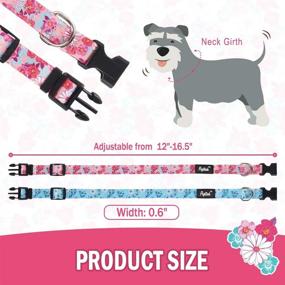 img 3 attached to 🌸 PUPTECK Cute Dog Collar for Small Dogs - 2 Pack Adjustable Flowers Dog Collars: Floral Puppy Collars with Quick Release Buckle - Ideal Dog Gifts