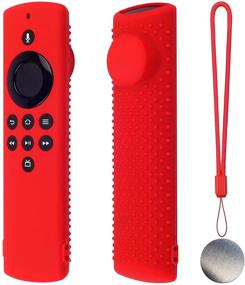 img 4 attached to 🔴 Red Silicone Case for Fire TV Stick Lite 2020 Remote Control with Alexa Voice Remote Lite - Firestick Silicone Cover for Fire TVstick Lite using Magnet Technology