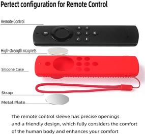 img 3 attached to 🔴 Red Silicone Case for Fire TV Stick Lite 2020 Remote Control with Alexa Voice Remote Lite - Firestick Silicone Cover for Fire TVstick Lite using Magnet Technology