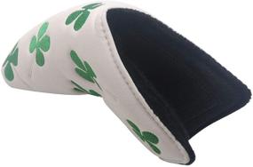 img 2 attached to 🍀 HIFROM Golf Blade Putter Head Cover - Shamrock Embroidered Clover Design for All Brands - White Color