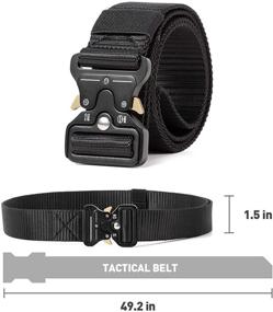 img 1 attached to Military Tactical Breathable Webbing Plastic Men's Accessories in Belts