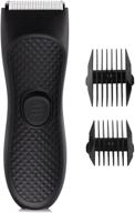 men's body hair trimmer - groomer, electric razor for pubic hair, ball trimmer with ceramic stainless steel blade, replaceable head, waterproof, wet/dry groin hair trimmer logo