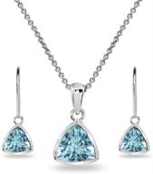 серьги-ожерелья sterling trillion bezel set логотип