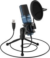 🎙️ tonor usb microphone tc-777 - computer condenser pc gaming mic with tripod stand & pop filter for streaming, podcasting, and vocal recording on laptop desktop windows computers logo