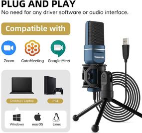 img 3 attached to 🎙️ TONOR USB Microphone TC-777 - Computer Condenser PC Gaming Mic with Tripod Stand & Pop Filter for Streaming, Podcasting, and Vocal Recording on Laptop Desktop Windows Computers