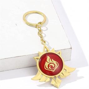 img 1 attached to Genshin Impact Figure Keychain Men's Accessories - Vision-themed