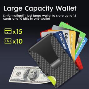 img 3 attached to 🔒 Carbon Minimalist Credit Wallet with RFID Blocking Technology