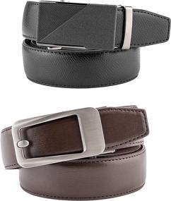 img 3 attached to 👔 Men's Genuine Leather Ratchet Automatic Adjustable Accessories by ToyRis