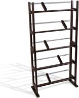 📀 atlantic element media storage rack - holds up to 230 cds or 150 dvds, modern wood & metal design with stable wide feet, pn35535601 in espresso - enhanced for seo logo