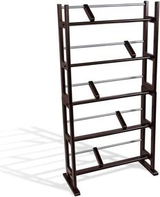 img 4 attached to 📀 Atlantic Element Media Storage Rack - Holds Up to 230 CDs or 150 DVDs, Modern Wood & Metal Design with Stable Wide Feet, PN35535601 in Espresso - Enhanced for SEO