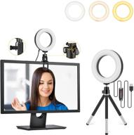 💡 enhance your video conferences with the portable video conference lighting kit and ring light for computer and laptop, perfect for remote working logo