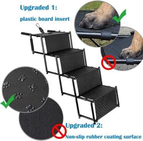 img 3 attached to 🐾 Ultimate Upgraded Pet Dog Car Step Stairs: Foldable Metal Frame Ramp for Indoor/Outdoor Use, Portable Ladder for Cars, Trucks, SUVs, Couches and Beds