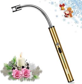 img 4 attached to 🔥 Gold Eitou USB Electronic Lighter with LED, Rechargeable Candle Lighter, Long Flexible Neck for Camping, Cooking, BBQs, Fireworks