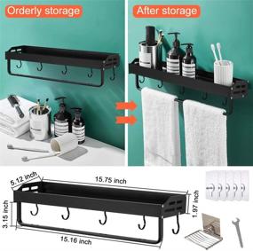 img 2 attached to 🚿 Convenient and Stylish 3-Pack Shower Caddy Corner with Soap Dish Holder - Organization Made Easy with Wall Mounted Bathroom Shelf